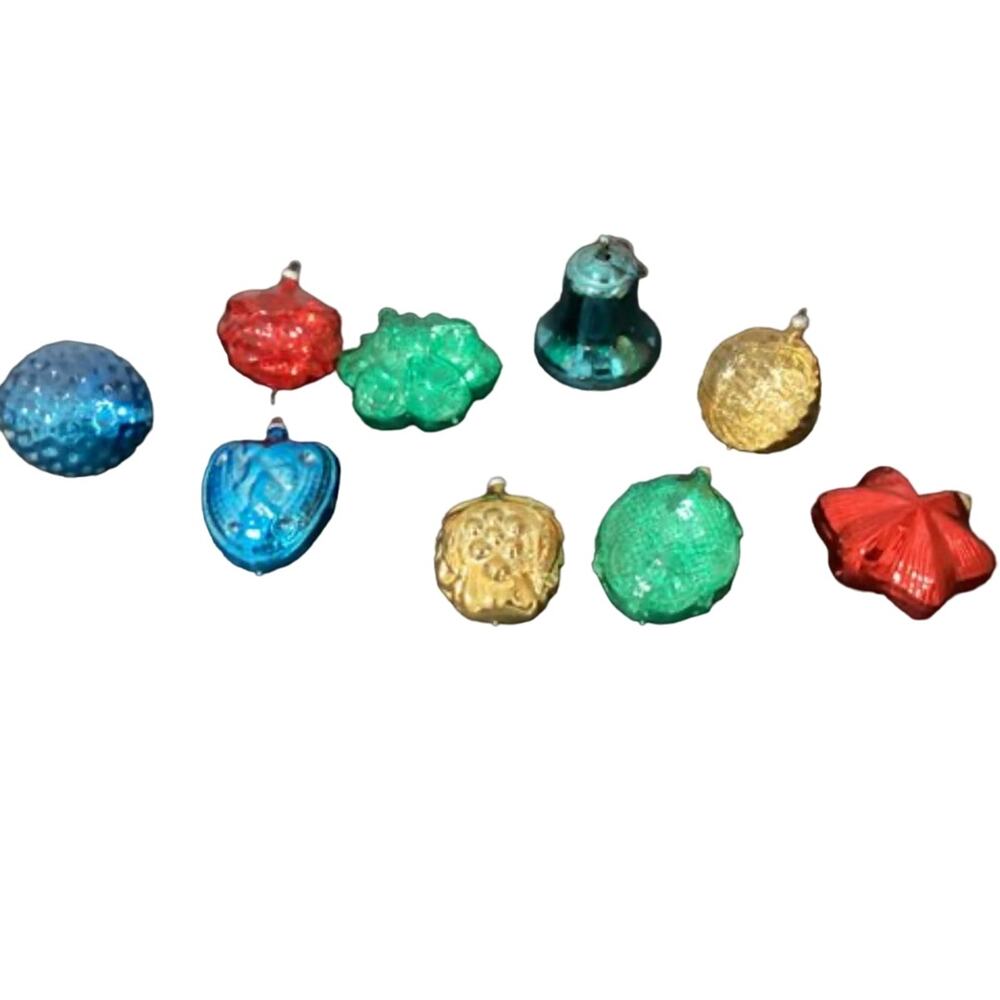 9 Christmas vintage glass ornaments